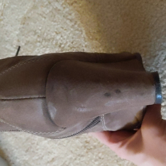 Soft Brazilian Brown Lace Up Wedge Heel Boots Size 7 - Picture 13 of 16